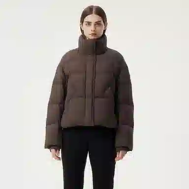 坦博尔 蓬松小个子立领百搭短款羽绒服 女款