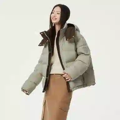 坦博尔 简约纯色保暖羽绒服 女款