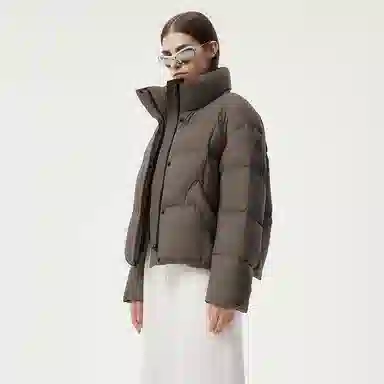 坦博尔 蓬松小个子立领百搭短款羽绒服 女款