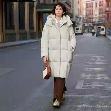 坦博尔 长款户外保暖休闲羽绒服 女款