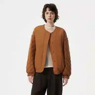 坦博尔 纯色圆领宽松羽绒服 女款