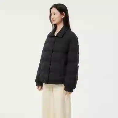 坦博尔 纯色单排扣长袖羽绒服 女款