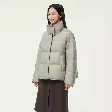 坦博尔 纯色立领长袖羽绒服 女款