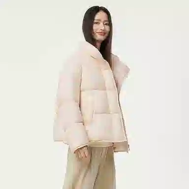 坦博尔 纯色立领长袖羽绒服 女款