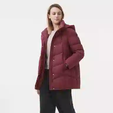 坦博尔 可脱卸帽蓄热科技保暖羽绒服 女款