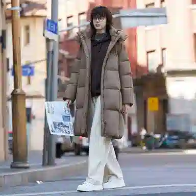 坦博尔 长款户外保暖休闲羽绒服 女款