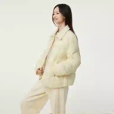 坦博尔 宽松翻领长袖羽绒服 女款