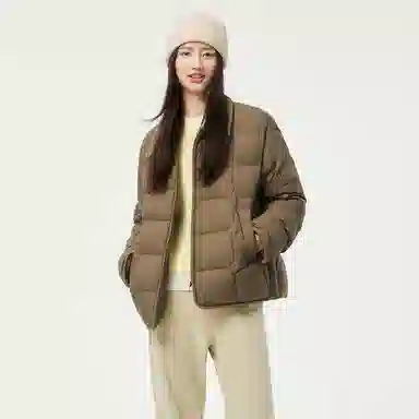 坦博尔 宽松翻领长袖羽绒服 女款