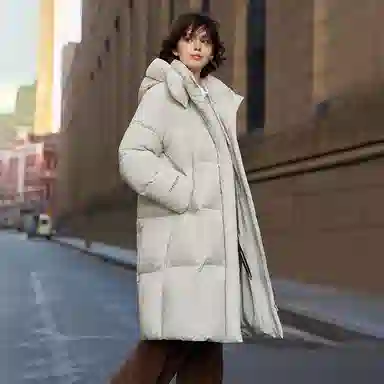 坦博尔 长款户外保暖休闲羽绒服 女款