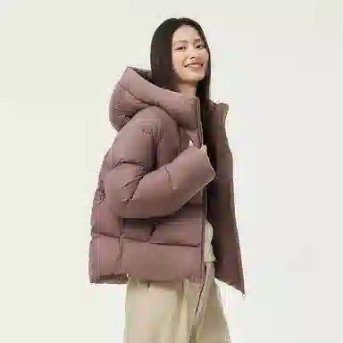 坦博尔 简约纯色连帽羽绒服 女款