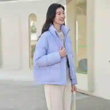 坦博尔 立领休闲宽松短款羽绒服 女款