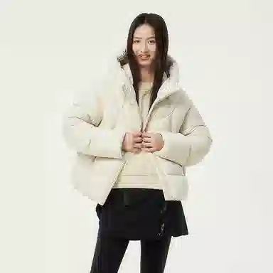 坦博尔 简约纯色连帽羽绒服 女款