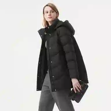 坦博尔 可脱卸帽蓄热科技保暖羽绒服 女款