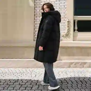 坦博尔 长款户外保暖休闲羽绒服 女款