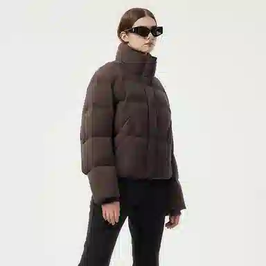 坦博尔 蓬松小个子立领百搭短款羽绒服 女款