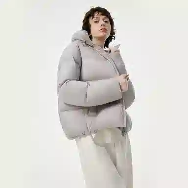 坦博尔 连帽纯色加厚羽绒服 女款