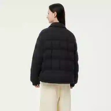 坦博尔 纯色单排扣长袖羽绒服 女款