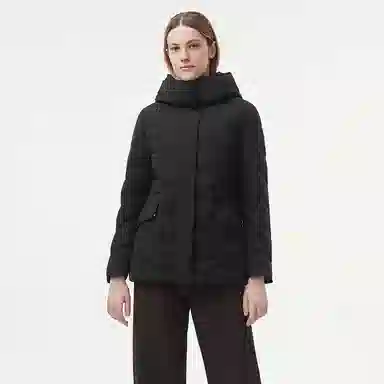 坦博尔 连帽纯色简约舒适时尚羽绒服 女款