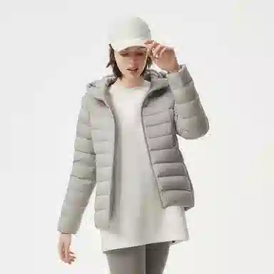 坦博尔 连帽短款纯色羽绒服 女款