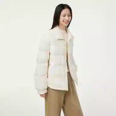 坦博尔 纯色单排扣长袖羽绒服 女款