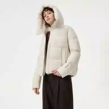 坦博尔 连帽纯色加厚羽绒服 女款