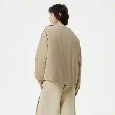 坦博尔 纯色圆领宽松羽绒服 女款