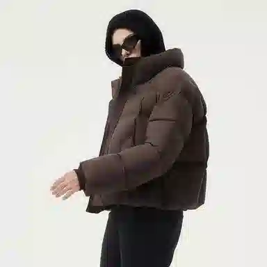 坦博尔 蓬松小个子立领百搭短款羽绒服 女款