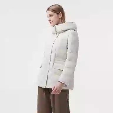 坦博尔 连帽纯色简约舒适时尚羽绒服 女款