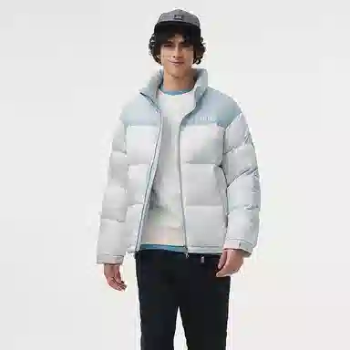 坦博尔 运动印花高充立领面包羽绒服 男女同款