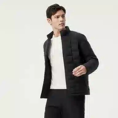 坦博尔 立领轻薄短款内胆叠穿保暖羽绒服 男款