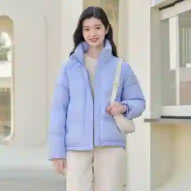 坦博尔 立领休闲宽松短款羽绒服 女款