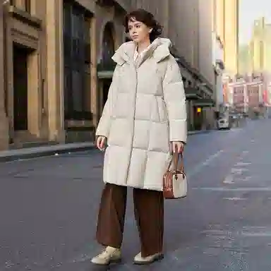 坦博尔 长款户外保暖休闲羽绒服 女款