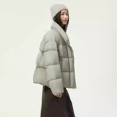 坦博尔 纯色立领长袖羽绒服 女款