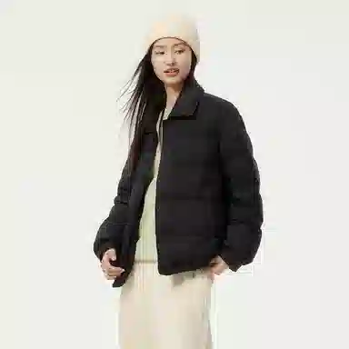 坦博尔 纯色单排扣长袖羽绒服 女款