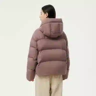 坦博尔 简约纯色连帽羽绒服 女款