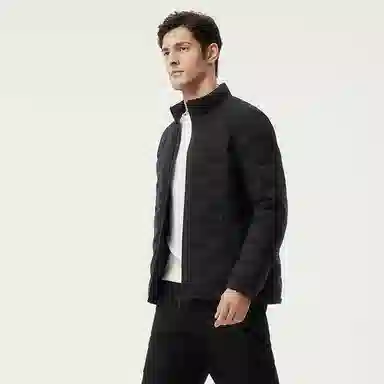 坦博尔 立领轻薄短款内胆叠穿保暖羽绒服 男款