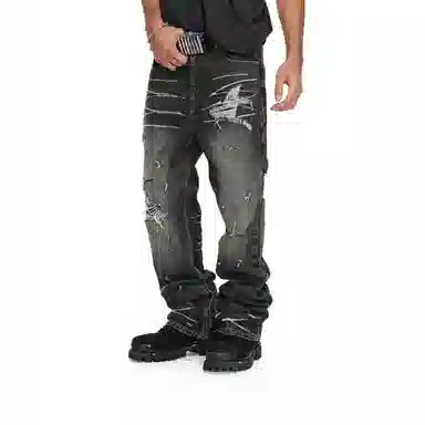 Antidote Worldwide Black Distressed Jeans