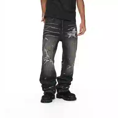 Antidote Worldwide Black Distressed Jeans
