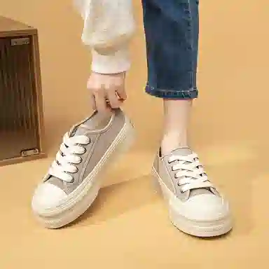 拉夏贝尔 合成革 运动舒适 轻便 低帮 板鞋 女款