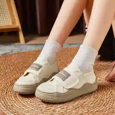 拉夏贝尔 一脚蹬懒人鞋 耐磨防滑 低帮 帆布鞋 女款