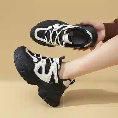 拉夏贝尔 百搭运动 增高轻便 低帮 老爹鞋 女款