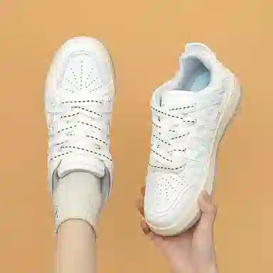 拉夏贝尔 合成革 舒适 百搭 休闲 增高轻便透气 低帮 板鞋 女款