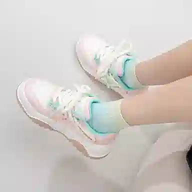 拉夏贝尔 潮流星星鞋 厚底面包鞋 板鞋 女款