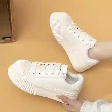 拉夏贝尔 舒适轻便 增高透气 低帮 板鞋 女款