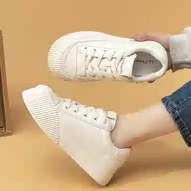 拉夏贝尔 舒适轻便 增高透气 低帮 板鞋 女款