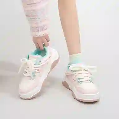 拉夏贝尔 潮流星星鞋 厚底面包鞋 板鞋 女款