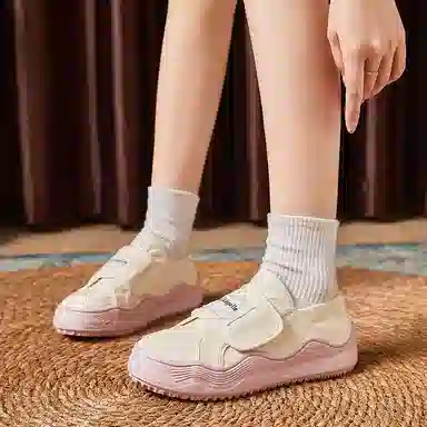 拉夏贝尔 一脚蹬懒人鞋 耐磨防滑 低帮 帆布鞋 女款