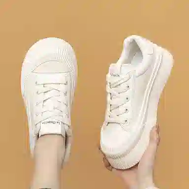 拉夏贝尔 舒适轻便 增高透气 低帮 板鞋 女款