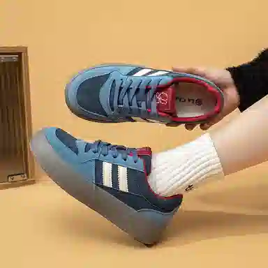 拉夏贝尔 合成革 百搭舒适 增高轻便 低帮 板鞋 女款