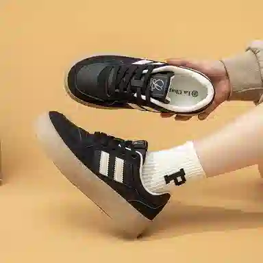 拉夏贝尔 合成革 百搭舒适 增高轻便 低帮 板鞋 女款